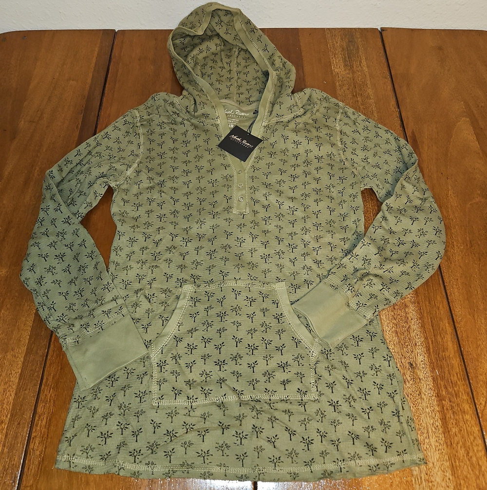 North River Outfitters Women’s Hooded Henley Pullover Sweatshirt